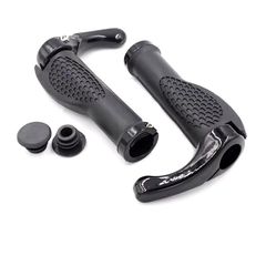 2x Bicycle Handlebar Grip Ergonomic Anti Skid Lock on Handle Cover Aluminum Alloy Rubber Grips MTB Bike Accessories