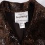 Joseph Ribkoff Vintage Brown Double Breasted Romper Snake Pattern Details 12UK/40EU Image 2