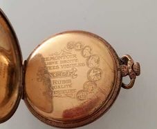 Vintage Temeraire Geneve Remontoir Ancre Ligne Droite 15 Rubis Pocket Watch