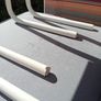 Vintage white metal nesting tables - pair Image 3