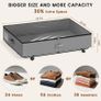 XXXL 78L Under Bed Storage on Wheels, 2-Pack Rolling Storage Containers with Clear Lid & Label, Heavy-Duty Metal Frame, Easy Pull-out, Underbed Storage Bins for Clothes, Shoes, Blankets, and Toys Image 6