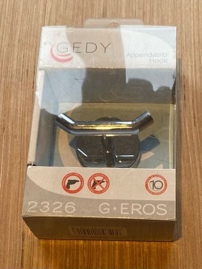 Gedy 2326 Chrome Double Robe Hook.