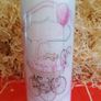 Brand new decorative welcome white - pink gift pillar candle baby shower new baby baby girl Image 4