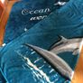 Soft Reversible Ocean World Throw/Blanket -Whale /Dolphin Motives Image 6