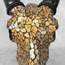 Mosaic-Embellished Real Goat Skull - Bone, Mosaic inlay Image 2