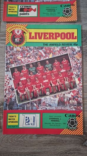 Liverpool Football Match Programmes x8 1985