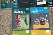 Junior cert Science textbook, workbook and notebook. JC Maths textbooks and workbooks.