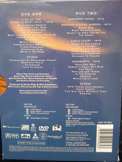 Led Zeppelin Dvd Collection Classic Heavy Rock Robert Plant Jimmy Page