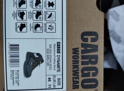 Cargo Dynamite Eu 46 UK 11 Waterproof Safe Safety Boots Steel Toe WorkWear