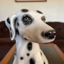 Large Mid-Century Ceramic Statue of a Dalmatian puppy 1970s Image 9