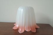 Vintage Frosted White and Pink Glass Shade