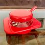 Vintage 1970s VALIRA Retro Parmesan Serving Dish and Spoon Image 4