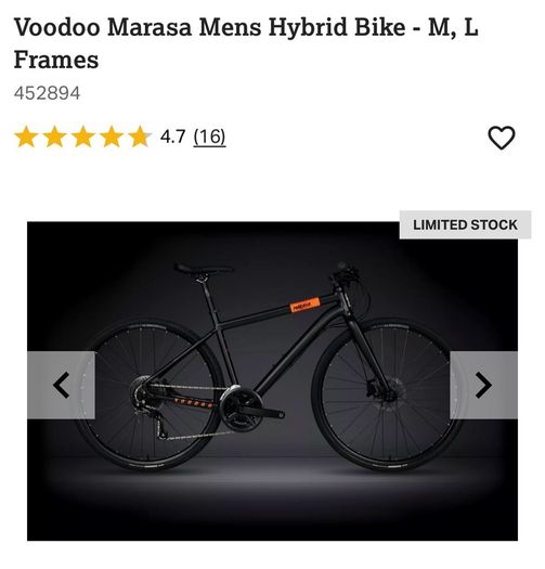 Men's Hybrid Bicycle large - as new 1 year old - rarely used...600 euro new.