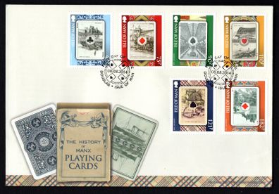 2014 Isle of Man The History of Manx Playing Cards Commemorative Stamps First Day Cover (FDC)