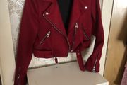 Bershka Suede Biker Jacket Size 12