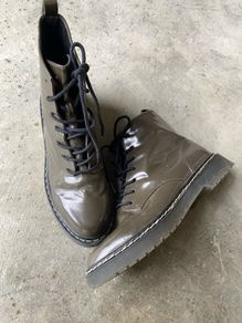 Zara green doc style boots 6/39