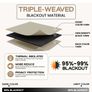 Ivory Cream Black Out Curtains Image 3