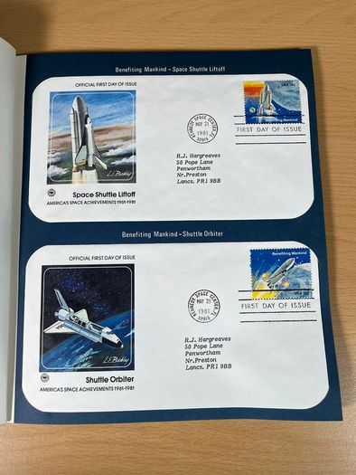 Space Achievements USA First Day Cover Collections - 1981 with Binder