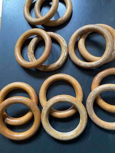 Antique wooden gymnastic rings