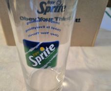 6 x Vintage Sprite Drinking Glasses