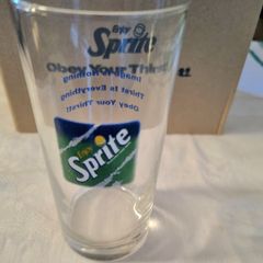 6 x Vintage Sprite Drinking Glasses