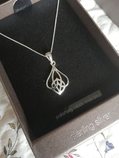 sterling silver necklace and matching earrings