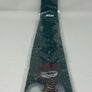 Dark Green Christmas Tie With Snowman with snow falling design. New in packaging. Image 3