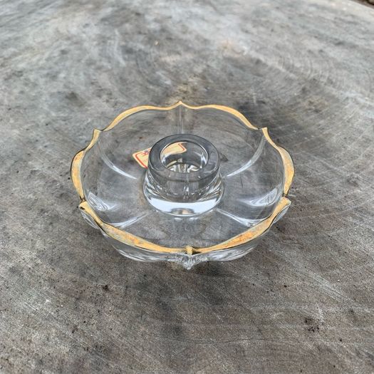 Mid century Joska crystal candle holder