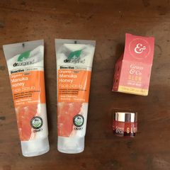 Face wash + lipstick