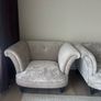 Modern Velvet Sofa + Armchair Set (excellent condition like new) Image 3