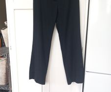 Jaeger Navy Wool Trousers Part Lined Size 10