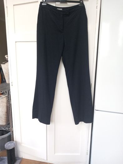 Jaeger Navy Wool Trousers Part Lined Size 10