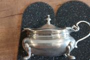 vintage silver mustard condiment