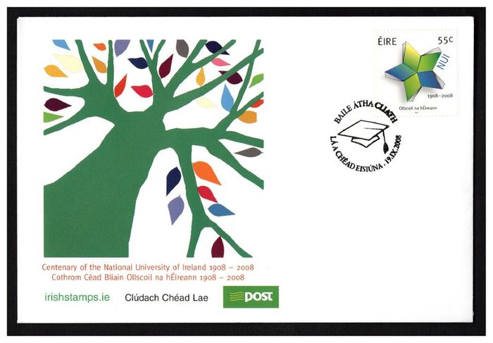 2008 Ireland Centenary of The National University of Ireland Commemorative Stamp An Post First Day Cover (FDC)