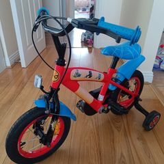 Spiderman 12 Inch Kids Bike with Stabilisers