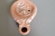 Antique repro roman oil lamp