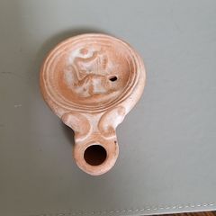 Antique repro roman oil lamp