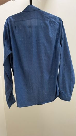 J.Crew Blue Polka Dot Chambray Shirt
