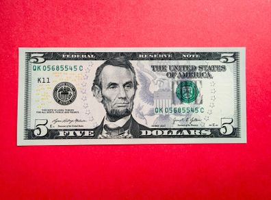 Usa   5 Dollars  2021  Letter  (  K 11 )  DALLAS ( Uncirculated )