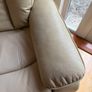 Cream leather sofa with 2 armchairs Image 6