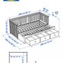 IKEA Hemnes Day Bed & 2 Mattresses Image 4