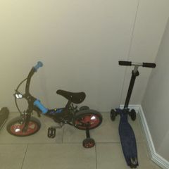 Kids bike 12" and scooter (age 2 to 6 years old)