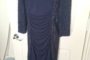 Phase Eight Navy L/S Dress Size 16