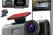 4K Wifi  Dual Dash Cam Front and Rear  WIFI, Night Vision, Parking Monitor