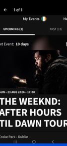 The WEEKEND 2 tickets