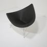 Iconic Black Leather and Fiberglass Lounge Chair Coconut by George Nelson for Vitra Image 4