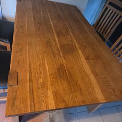 Solid Oak 6 Seater Table L 160cm x W 89cm x H 75cm