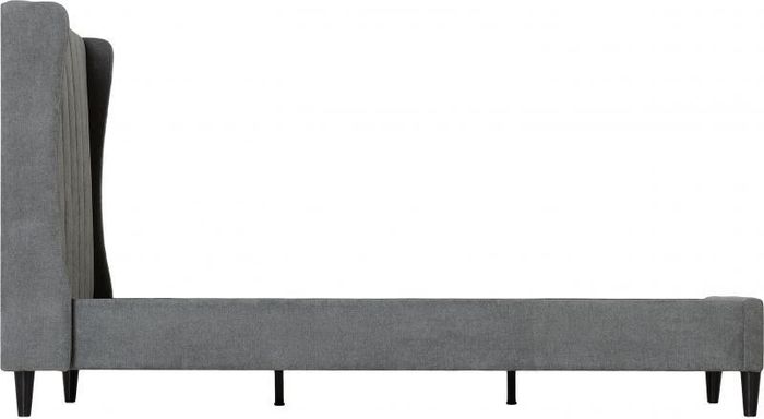 Amelia 4'6" Bed in Dark Grey Fabric