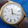 Seiko Mens Slim Vintage Quartz Calendar Gold Plated Leather Strap Watch V701-1920 Image 5