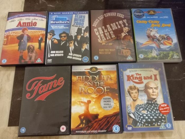 Musical Movie Dvd Collection Bundle Lot Annie Fame Oliver! Wizard Of Oz Etc